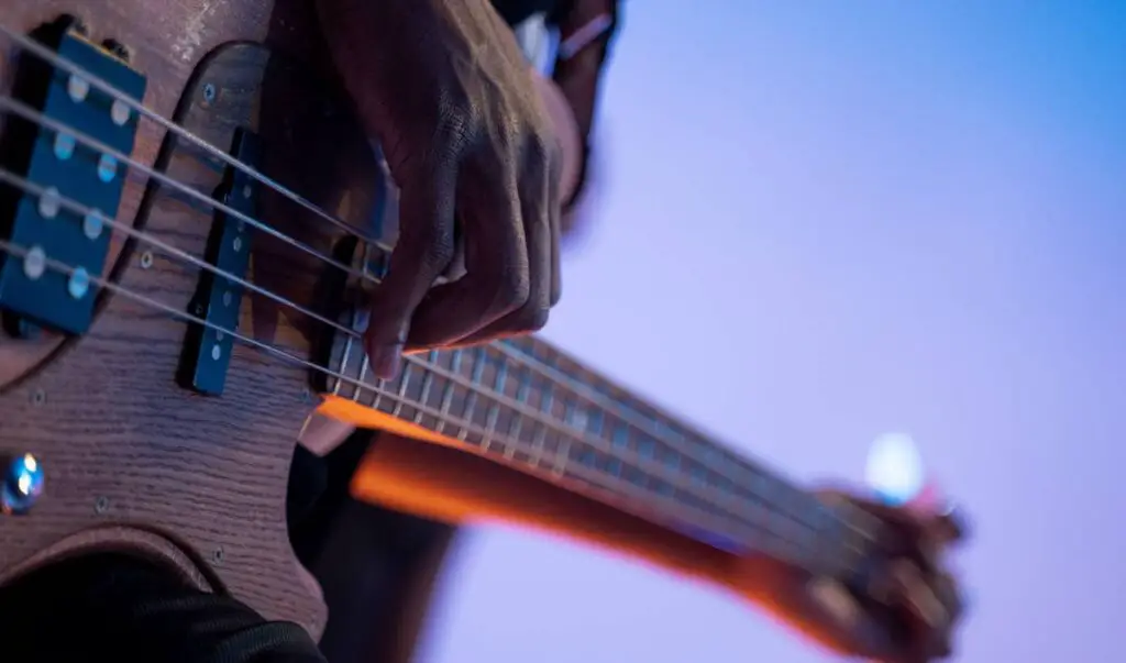bassist playing groove on bass