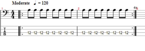 melodic bass line part 1 with just root notes