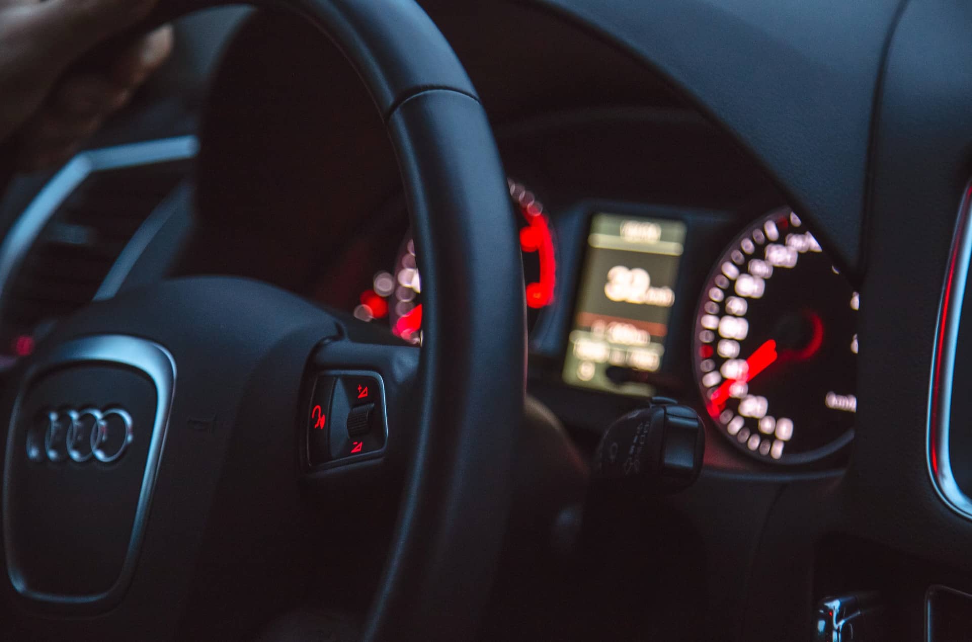 steering wheel inside car