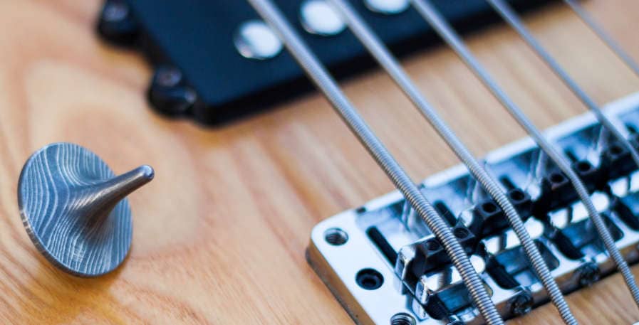 bass guitar with heavy gauge strings