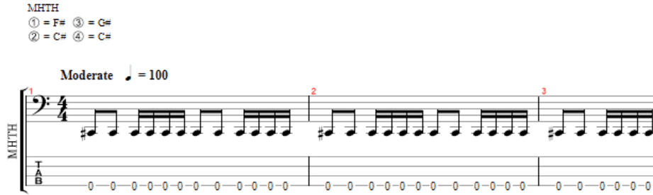 more human than human metal bass tab and notes