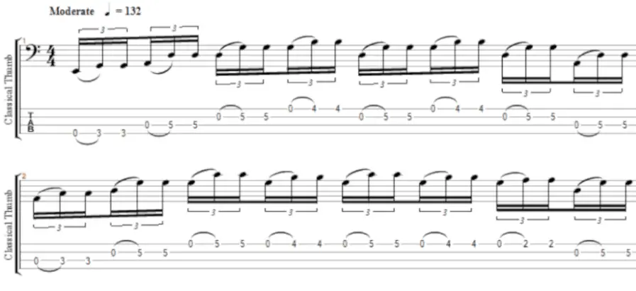 classical thumb by victor wooten bass tab