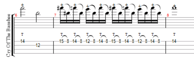 cry of the banshee bass notes