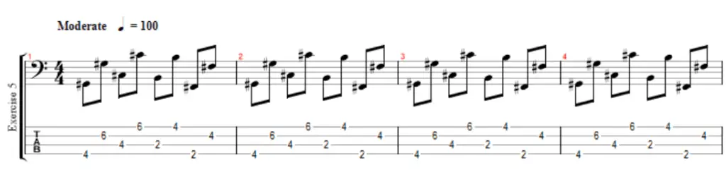 advanced finger exercise for bass guitar