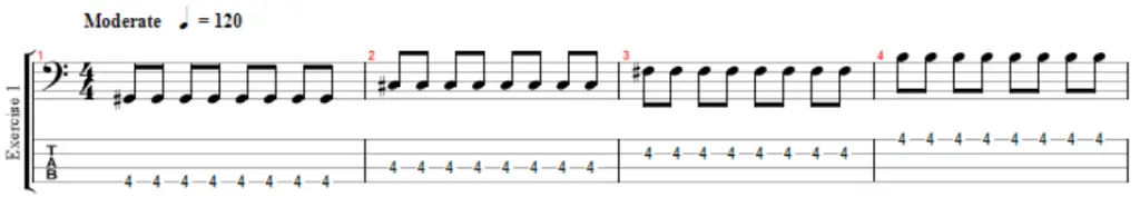floating thumb easy exercise for bass players