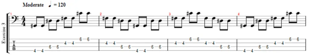 floating thumb intermediate difficulty exercise for bassists