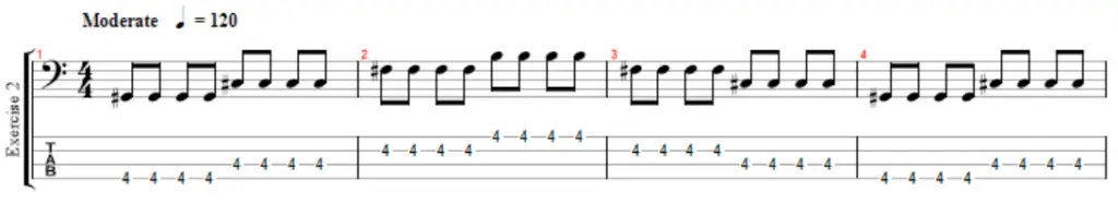floating thumb medium difficulty exercise for bass