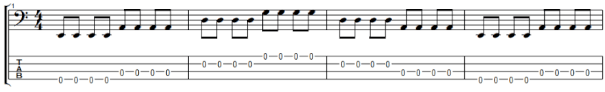 metal bass exercise for building speed 2