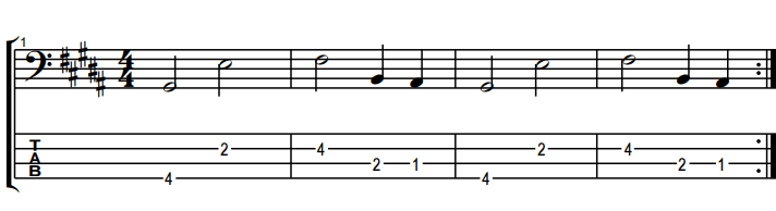 bass notation for stan by eminem