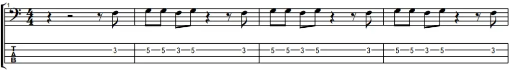 bass notation for you really got me by the kinks