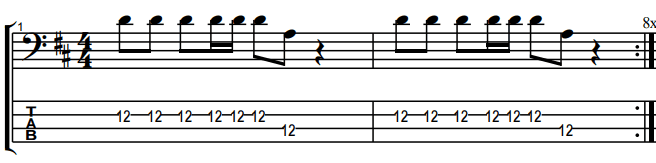 bass riff tab and notes for under pressure by queen