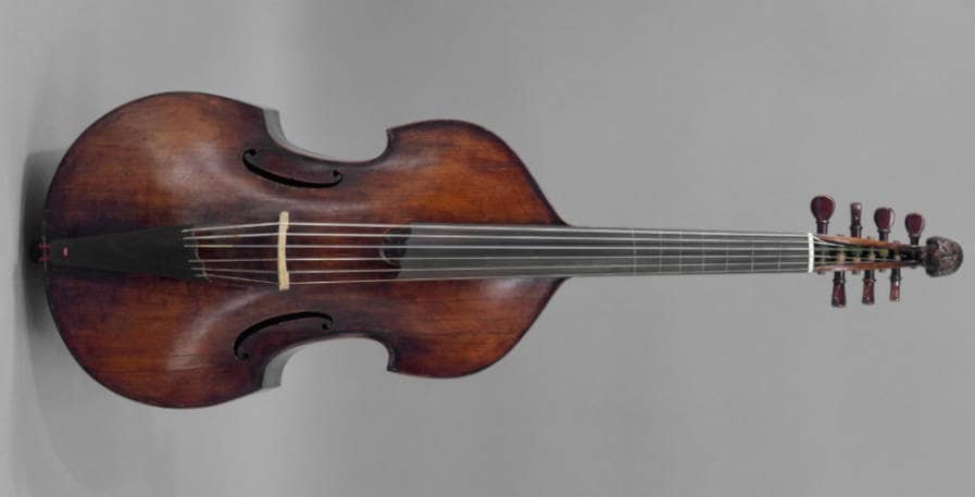 bass viol being displayed