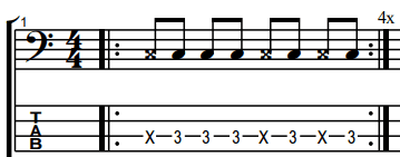 Bass notes for groovy exercise