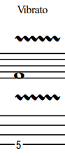 vibrato in bass sheet music